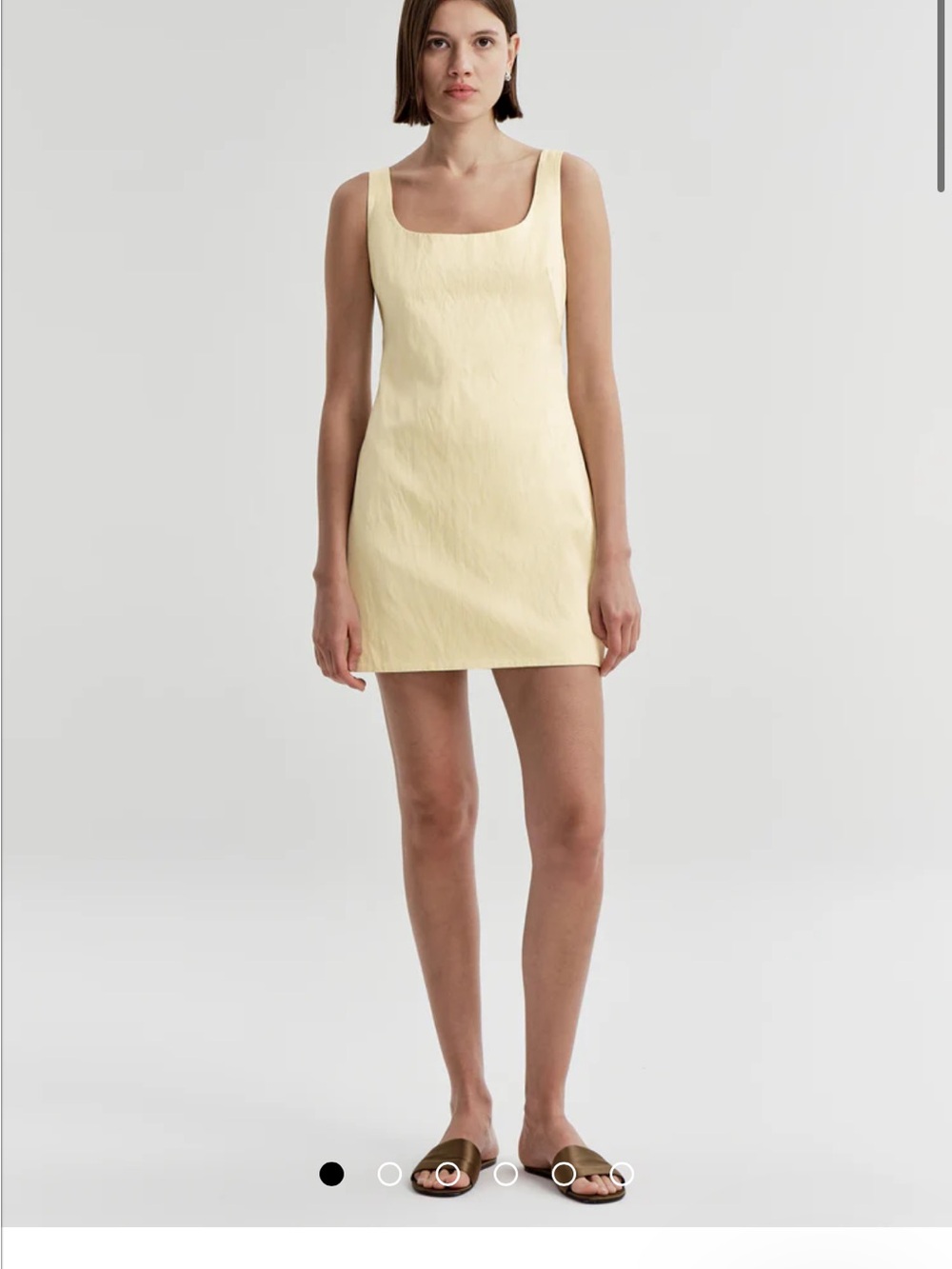 A.L.C. Faye Satin Light Canary Butter Yellow Mini Dress 2026 size 10